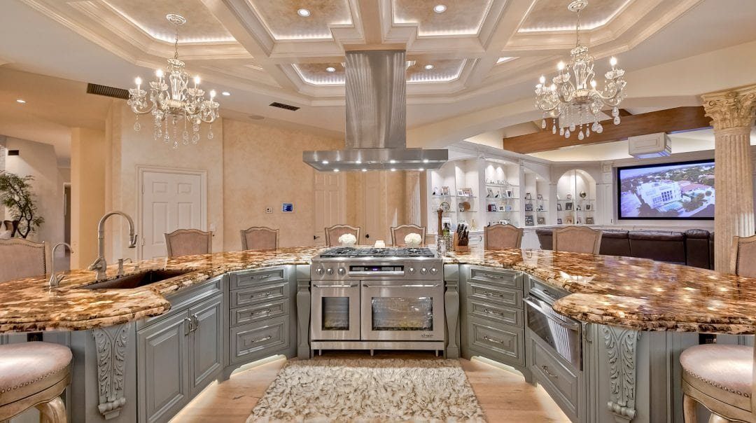 Custom kitchen cabinetry and quartz counters
