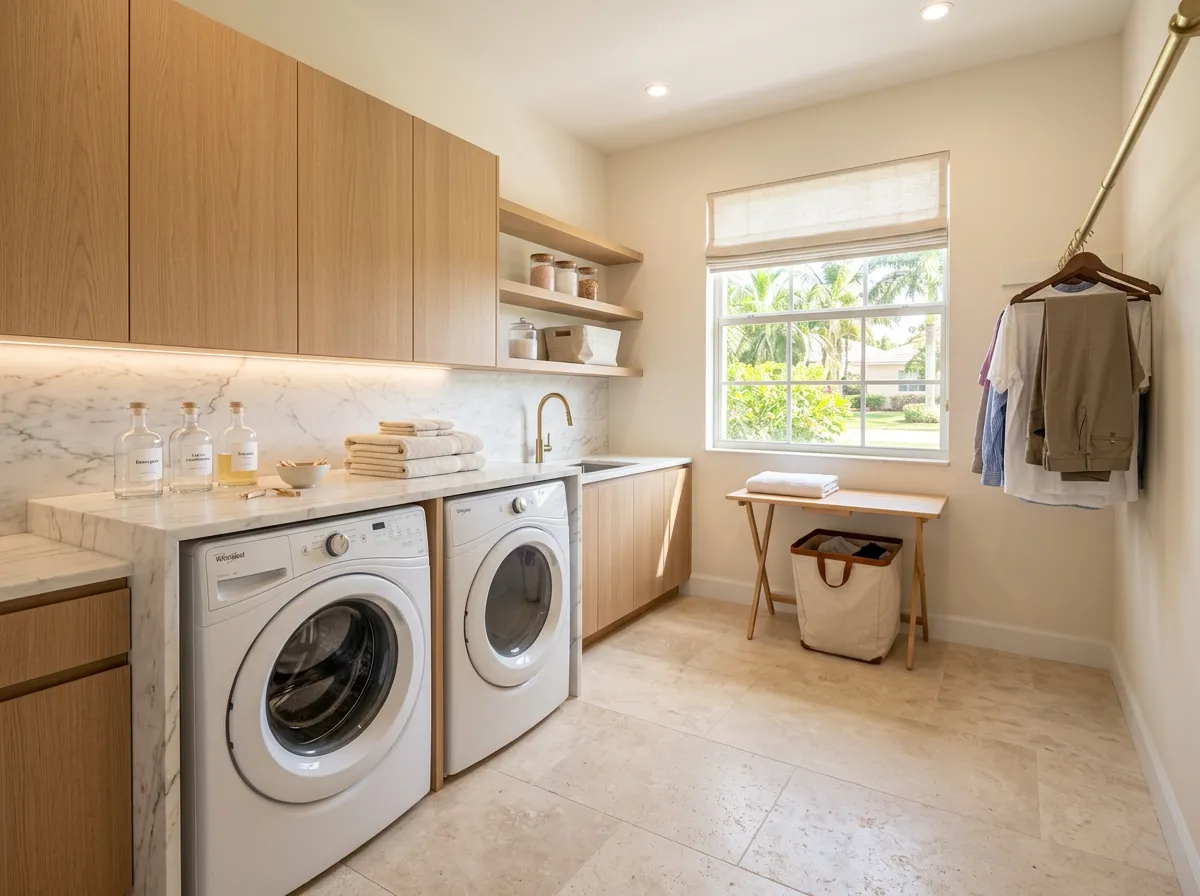 New laundry and utility room buildout