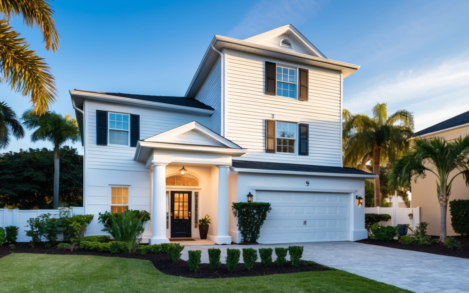 Two-story Florida home with a well-integrated second-floor addition